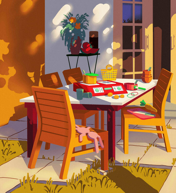 A nostalgia small yard