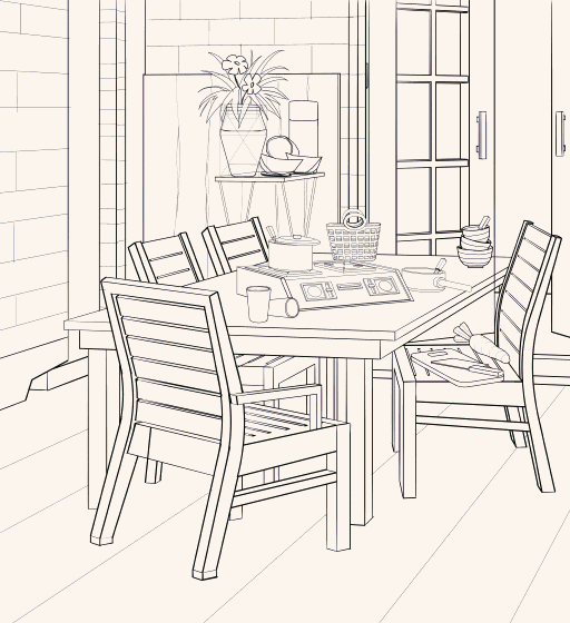 A nostalgia small yard - Process